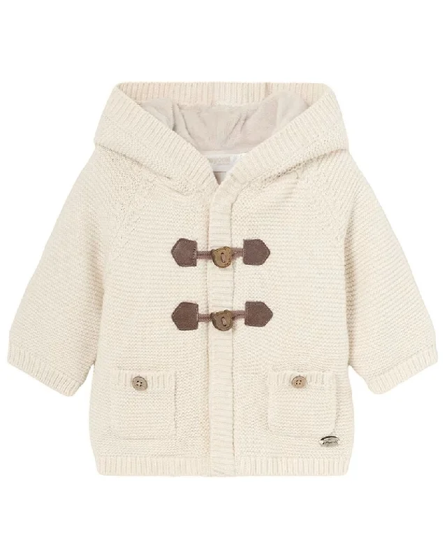 Mayoral Hooded Knit Cardigan Fitted Slim Tailored