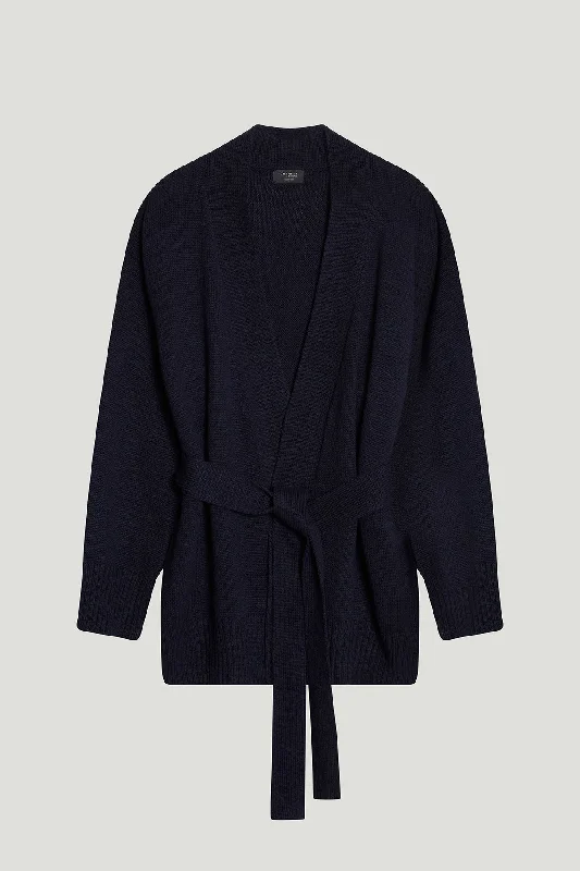 The ReCashmere Belted Jacket Nylon Fabric Polyester Fabric Spandex Fabric