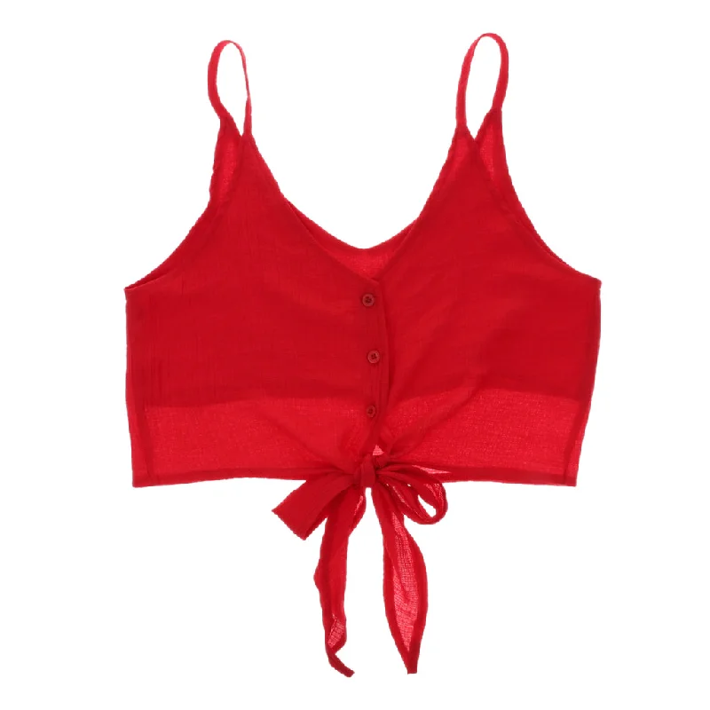 Maxbell Sleeveless Tank Tops Vest Casual V Neck Blouse Camisole for Summer Red M white tank top Maxbell Sleeveless Tank Tops Vest Casual V Neck Blouse Camisole for Summer Red M white tank top