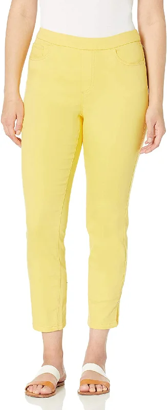 Tribal Women's Pull on Ankle Pant W/Lurex Twill Tape DTL Elegant Palazzo Trousers