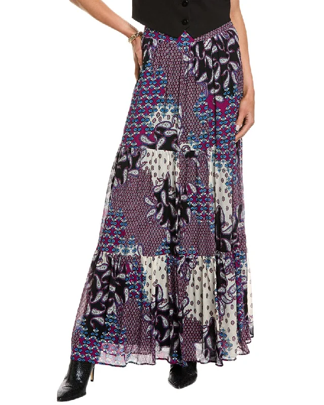 ba&sh Silk-Blend Maxi Skirt linen skirt breathable