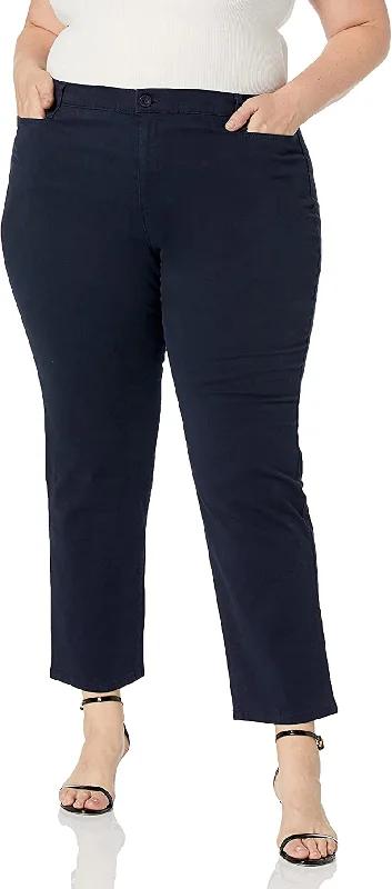 Gloria Vanderbilt Women's Plus Size Amanda Ponte Knit Pant Cozy Fitted Pants