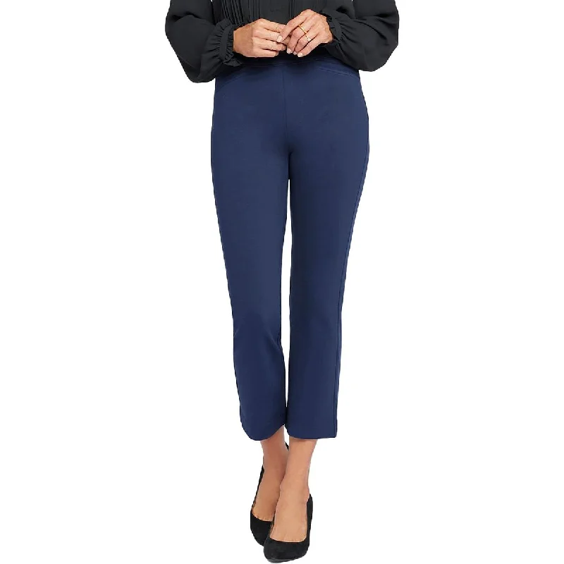 NYDJ Womens Straight Leg Pull On Cropped Pants Formal Slim Pants