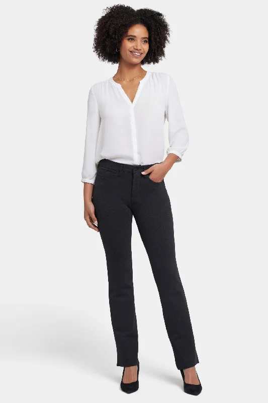 Marilyn Straight Pants - Charcoal Heathered High-Waist Yoga Pants