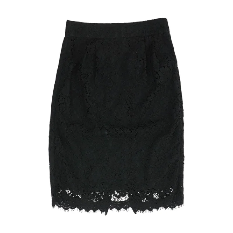 Black Floral Midi Skirt linen skirt relaxed