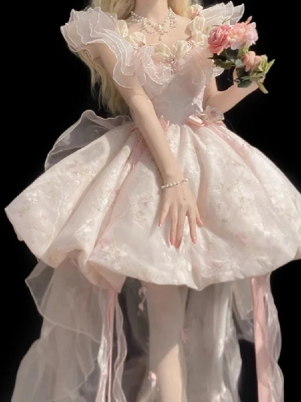Sweet Lolita Tutu Skirt (with train) denim skirt durable