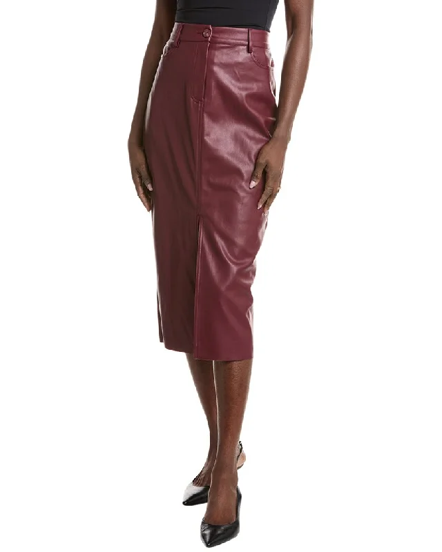 T Tahari Midi Skirt leather skirt durable