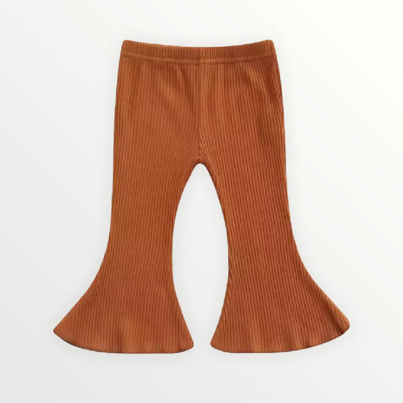 Claire | Flare Pants - Rusty Orange Comfortable Cargo Pants