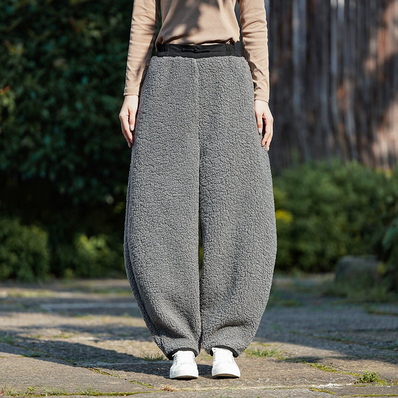 Retro Warm Thickened Scimitar Pants Comfortable Jogging Pants