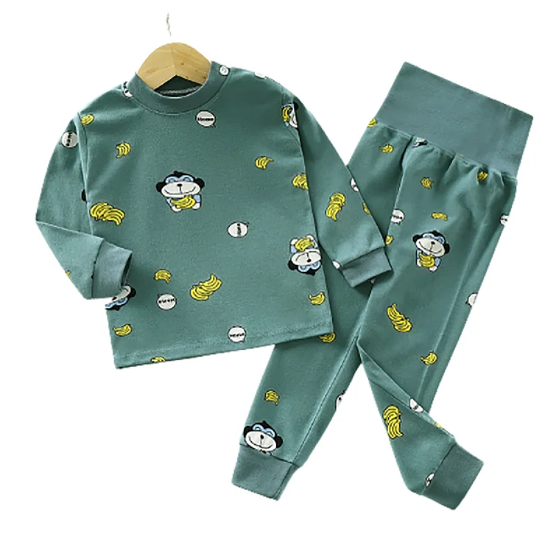 Fancydresswale Toddler Monkey and Banana Printed Baby Boys Clothing Set Long Sleeve Tops Pants Little Kids All season Outfits, Green Comfortable Wide-Leg Pants Fancydresswale Toddler Monkey and Banana Printed Baby Boys Clothing Set Long Sleeve Tops Pants Little Kids All season Outfits, Green Comfortable Wide-Leg Pants