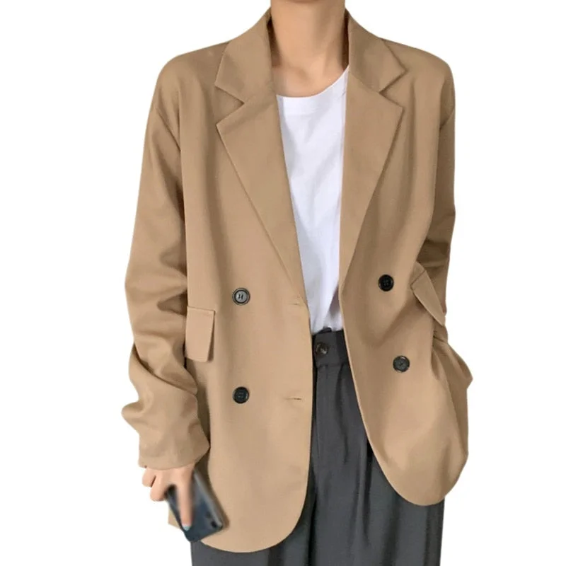 Spring Summer Korean Style Long-sleeved Thin Suit Fashionable Female Plus Size Mid-length Blazers Women's Suit Casual Jacket Herringbone Jacket Checkered Jacket Solid Jacket Spring Summer Korean Style Long-sleeved Thin Suit Fashionable Female Plus Size Mid-length Blazers Women's Suit Casual Jacket Herringbone Jacket Checkered Jacket Solid Jacket
