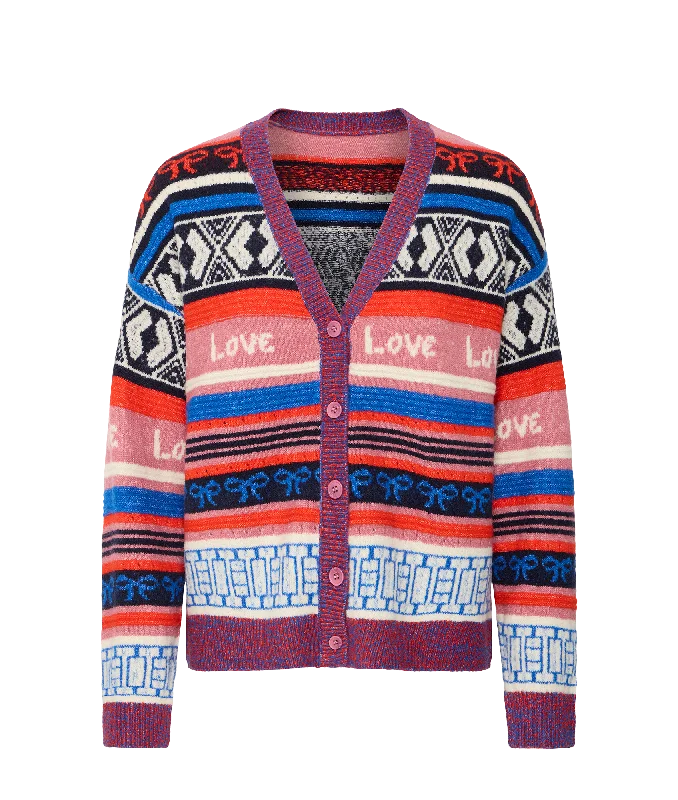Hikazo Cardigan - Multi Seamless Knitted Crochet