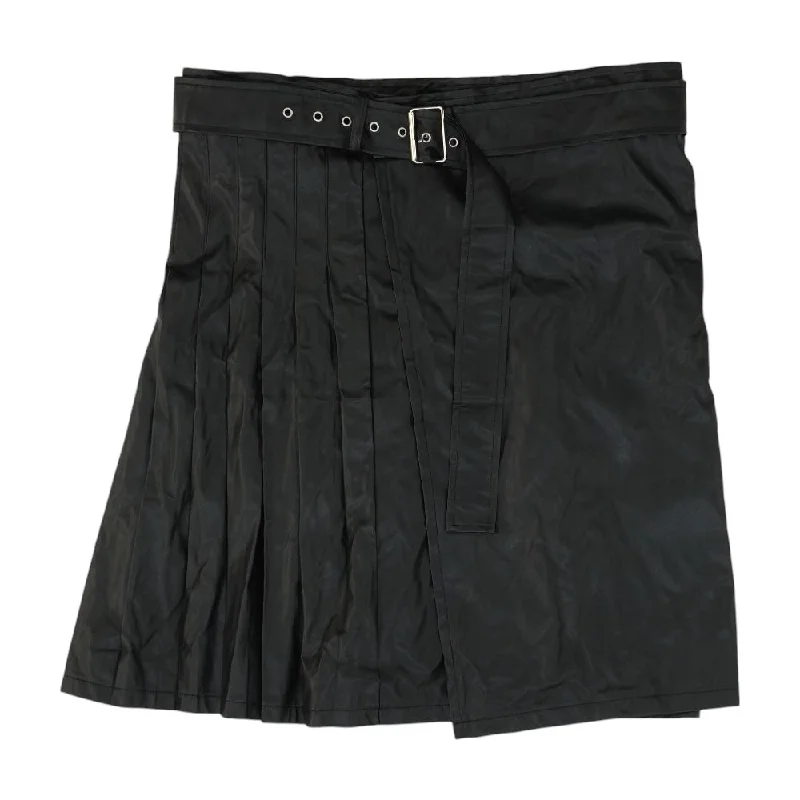 Black Solid Midi Skirt summer skirt style