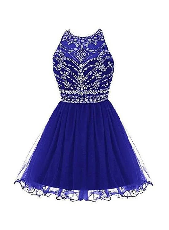 Royal Blue Homecoming Dress , Tulle Beaded Party Dress, Cute Party Dress Tunics Cozy soft Royal Blue Homecoming Dress , Tulle Beaded Party Dress, Cute Party Dress Tunics Cozy soft