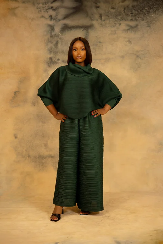 PAULA ZUKI PANT SET - EMERALD GREEN Casual Track Pants