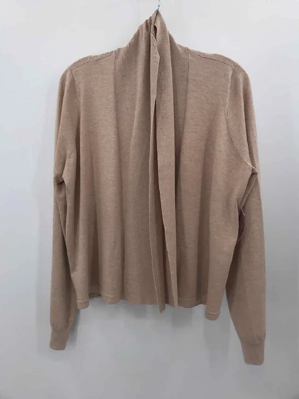 Pre-Owned Cyrus Tan Size Large Cardigan Sweater Mesh Blend Leather Blend Suede Blend Pre-Owned Cyrus Tan Size Large Cardigan Sweater Mesh Blend Leather Blend Suede Blend