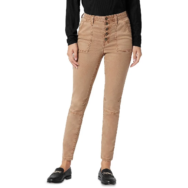 Joie Womens Maxine Ankle Zippers High Waist Skinny Pants Elegant Trouser Pants