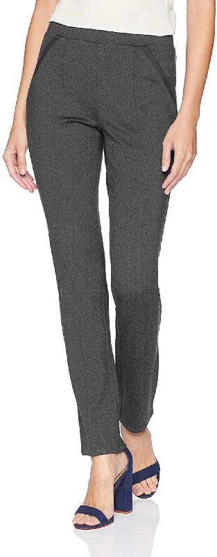 Rafaella Women's Slim Ponte Short Inseam Comfort Pant Casual Plaid Pants