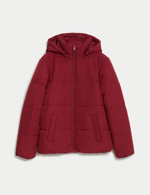 Thermowarmth™ Hooded Puffer Jacket Nylon Jacket Polyester Jacket Spandex Jacket