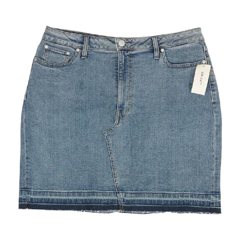 Blue Solid Mini Skirt cashmere skirt rich