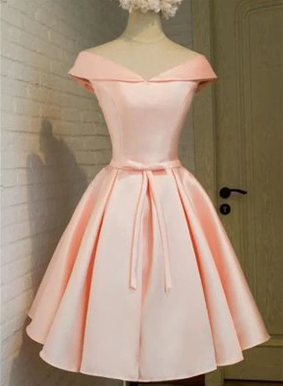 Pink Sweet Style Short Satin Party Dresses,Graduation Dresses, Formal Dress, Homecoming Dresses Bodycon Fitted Nightout Pink Sweet Style Short Satin Party Dresses,Graduation Dresses, Formal Dress, Homecoming Dresses Bodycon Fitted Nightout