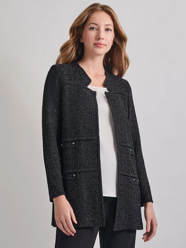 Cable Trim Jacket Appliqued Jacket Beaded Jacket Sequined Jacket