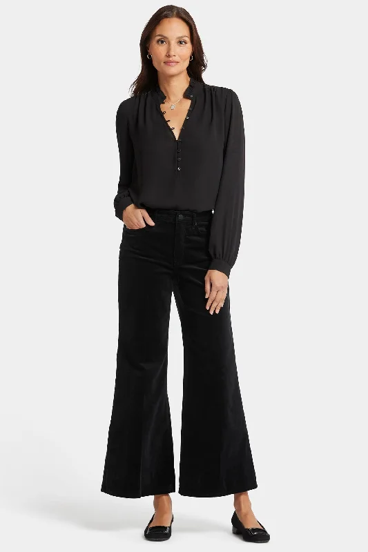 Mia Palazzo Ankle Pants - Black Fashionable Track Pants