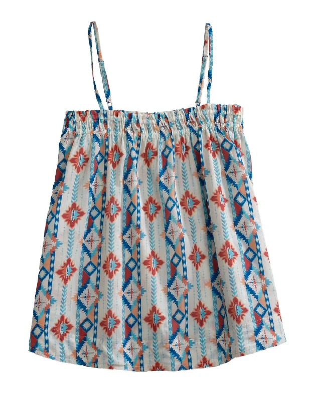 Tin Haul Womens Southwest Aztec Multi-Color 100% Cotton S/L Tank Top pastel tank top