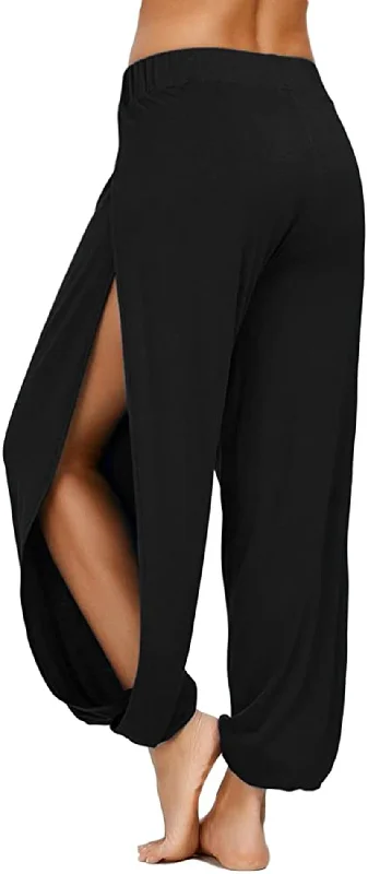 AvaCostume High Slit Harem Pants Women Hippie Harem Pants Trousers Soft Cotton Pants