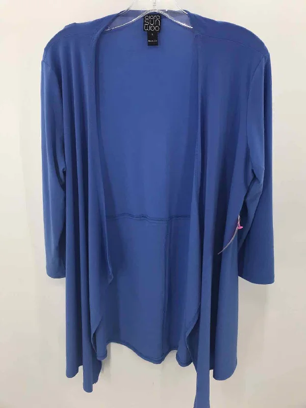 Pre-Owned Clara Sun Woo Blue Size Large Cardigan Sweater Lightweight Heavyweight Midweight Pre-Owned Clara Sun Woo Blue Size Large Cardigan Sweater Lightweight Heavyweight Midweight