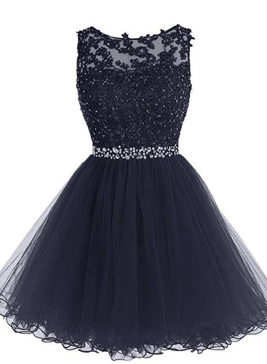 Navy Blue Tulle Homecoming Dress , Cute Tulle Handmade Formal Dress, Knee Length Party Dress Tunics Occasion special Navy Blue Tulle Homecoming Dress , Cute Tulle Handmade Formal Dress, Knee Length Party Dress Tunics Occasion special