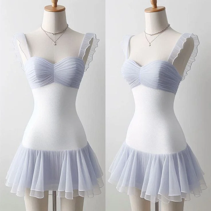 Cute Straps A-Line Chiffon Short Party Dress Homecoming Dress, DP4823 Tunics Solid Classic Cute Straps A-Line Chiffon Short Party Dress Homecoming Dress, DP4823 Tunics Solid Classic