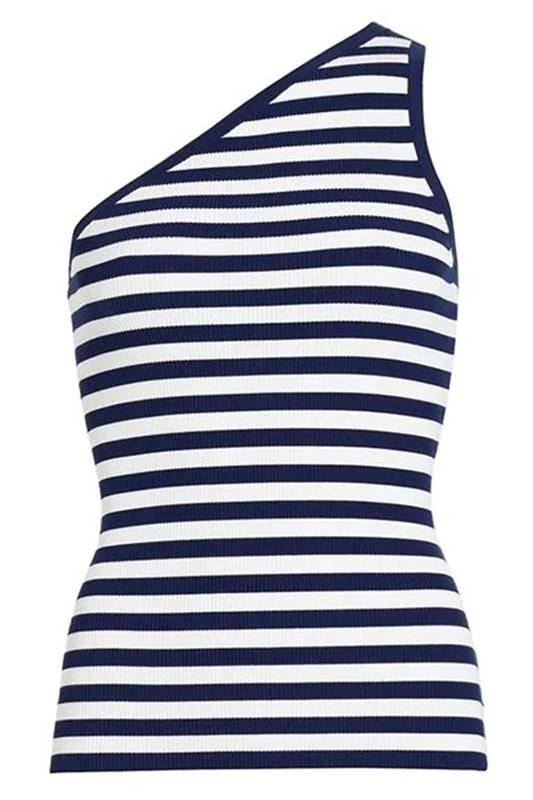 One Shoulder Tank Top grey tank top