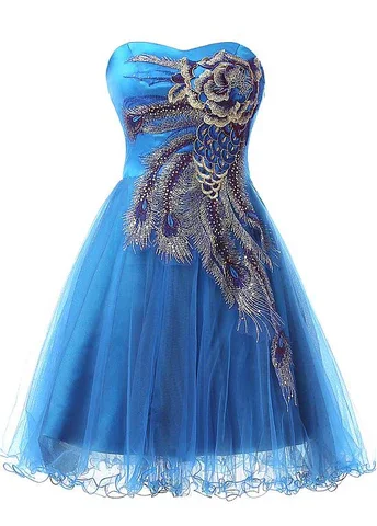 Vintage Blue Tulle Satin Short Party Dress A Line Homecoming Dress cc2924 Tunics Fashionable trendy Vintage Blue Tulle Satin Short Party Dress A Line Homecoming Dress cc2924 Tunics Fashionable trendy