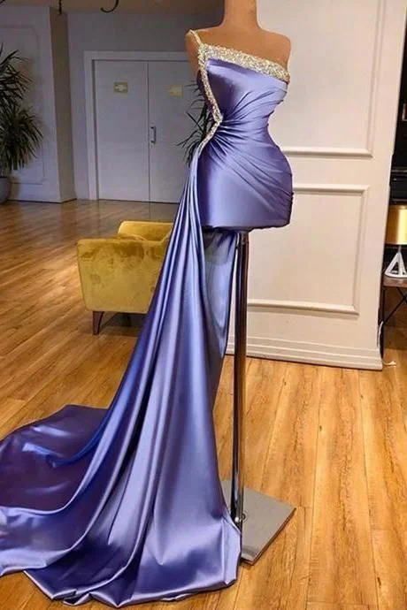 Sexy One Shoulder Short Prom Party Dress with Detachable Skirt Shiny Beaded Top Formal Women Dresses C1574 Tunics Chic elegant Sexy One Shoulder Short Prom Party Dress with Detachable Skirt Shiny Beaded Top Formal Women Dresses C1574 Tunics Chic elegant
