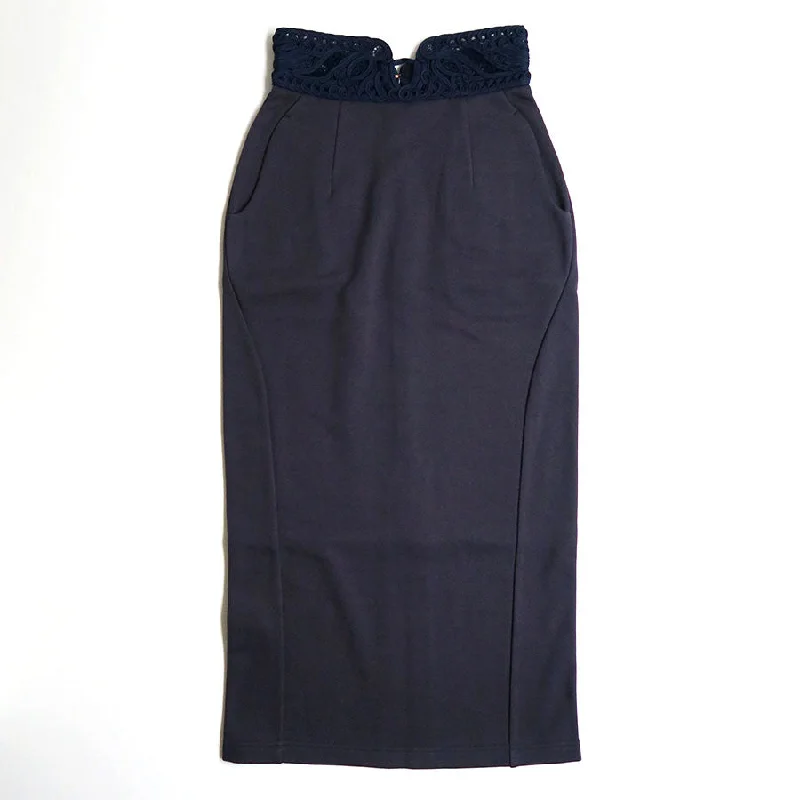 【Mame Kurogouchi/マメ】<br>Cording Embroidery Sweat Skirt <br>MM25SS-JS053 denim skirt classic