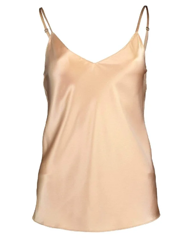 Sugar Gloria Silk Tank Top high neck tank