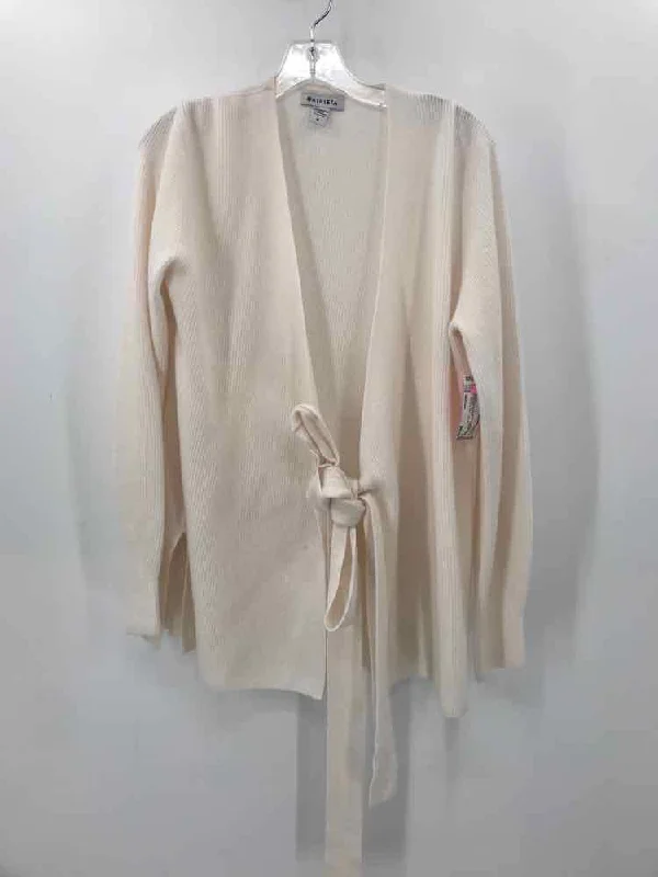 Pre-Owned Athleta Ivory Size Medium Cardigan Sweater Chenille Fabric Brocade Fabric Lace Fabric Pre-Owned Athleta Ivory Size Medium Cardigan Sweater Chenille Fabric Brocade Fabric Lace Fabric