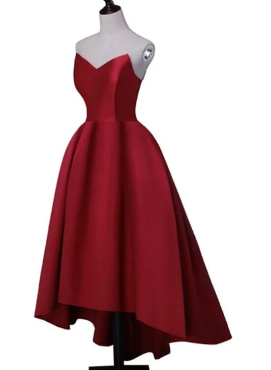 Red Sweetheart High Low Satin Party Dress, Red Formal Dresses, Red Party Dresses Tunics Canvas sturdy Red Sweetheart High Low Satin Party Dress, Red Formal Dresses, Red Party Dresses Tunics Canvas sturdy