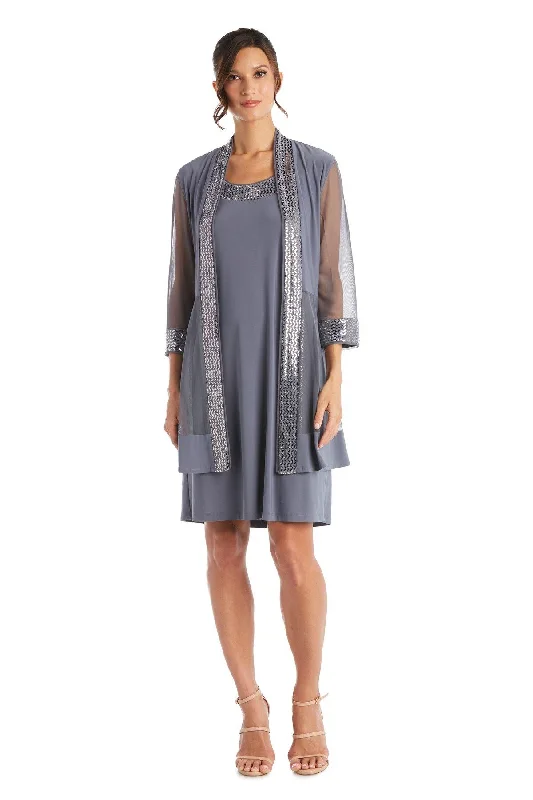 R&M Richards 5327 Short Dress Jacket Set Welt Pockets Slit Pockets Flap Pockets
