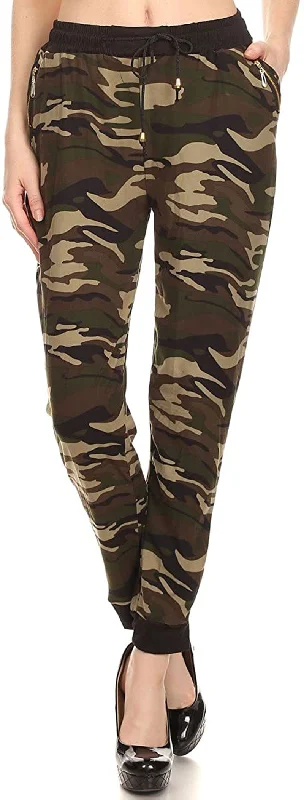 LA12ST Women's Soft Jogger Pants Drawstring Pockets Trendy Palazzo Pants
