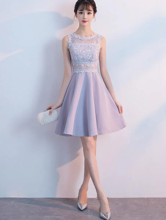 Cute Short Party Dress , Chiffon and Lace Dresses Tunics Luxurious premium