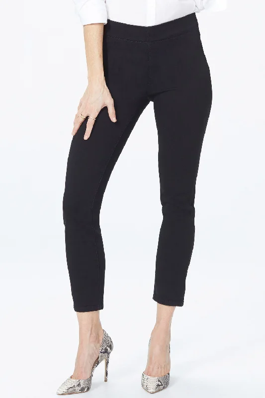 Alina Skinny Ankle Pull-On Pants - Black Sleek Black Pants