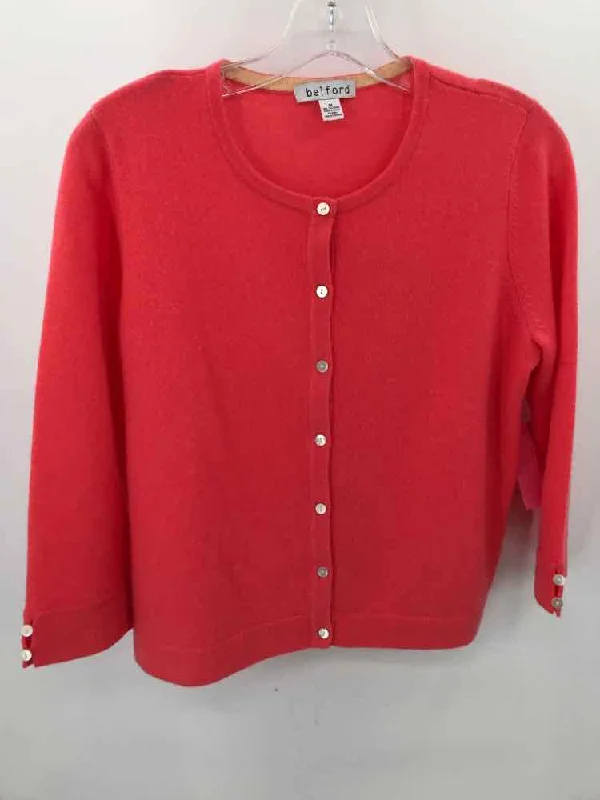 Pre-Owned Belford Pink Size Medium Cashmere Cardigan Sweater Anti-Pilling Anti-Shrink Durable Pre-Owned Belford Pink Size Medium Cashmere Cardigan Sweater Anti-Pilling Anti-Shrink Durable