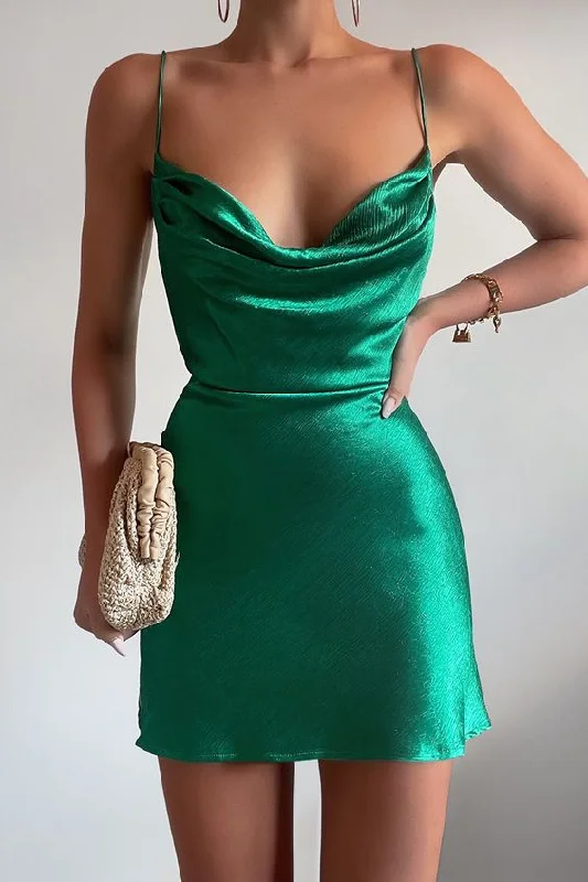 Charming Emerald Green Homecoming Dress Straps Backless Party Dress cc57 Tunics Business professional Charming Emerald Green Homecoming Dress Straps Backless Party Dress cc57 Tunics Business professional