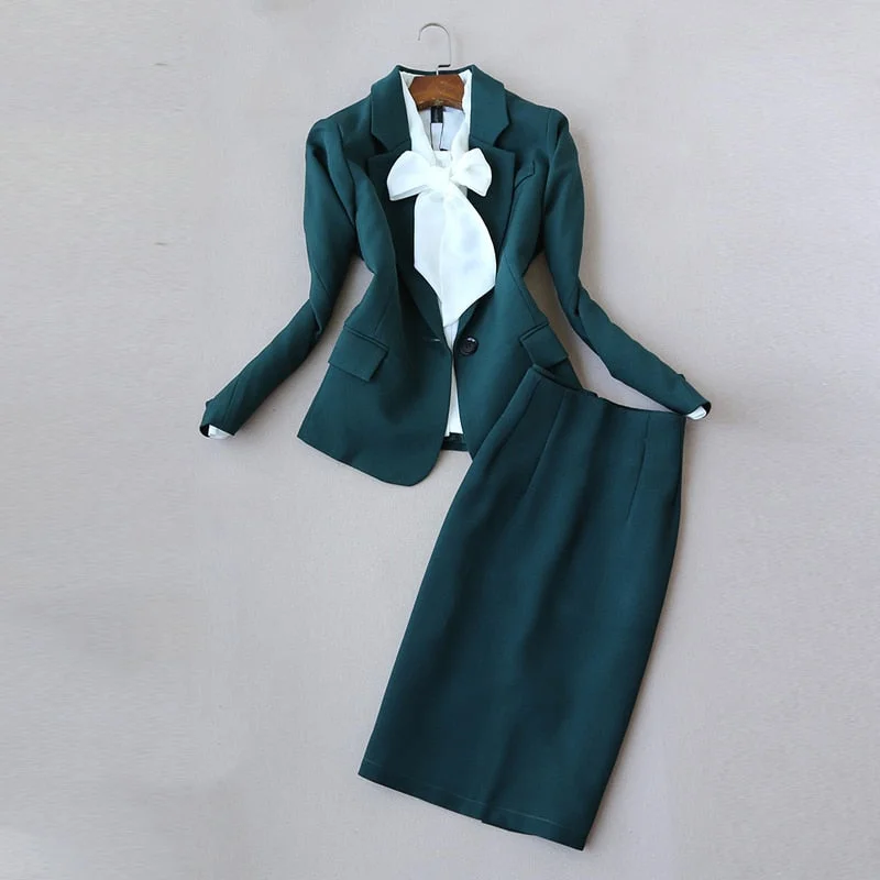 Temperament Women's Suits Casual Skirt Suit 2022 Casual Solid Color Ladies Small Suit Jacket Slim Skirt Two-piece Print Jacket Jacquard Jacket Embroidered Jacket Temperament Women's Suits Casual Skirt Suit 2022 Casual Solid Color Ladies Small Suit Jacket Slim Skirt Two-piece Print Jacket Jacquard Jacket Embroidered Jacket