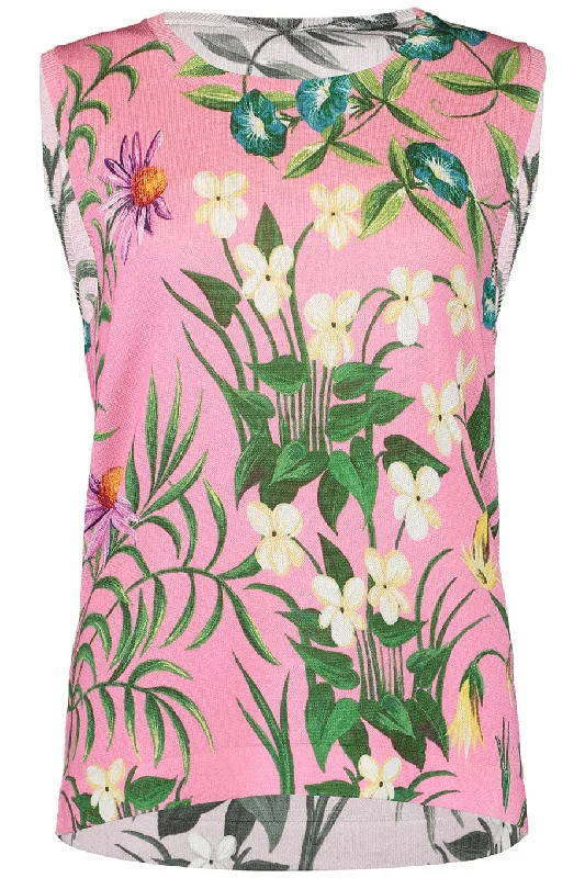 Floral Tapestry Printed Tank cropped tank top