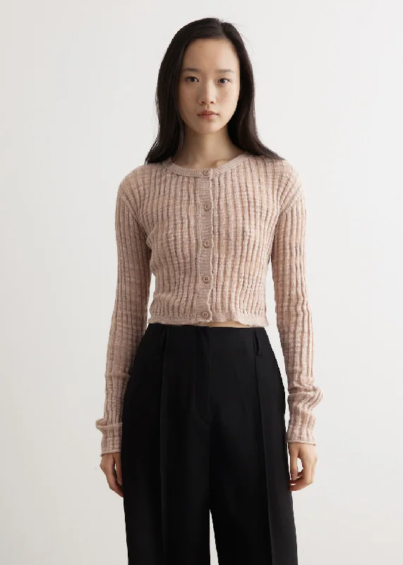 Kikos Slub Linen Cardigan Zippered Buttoned Snapped