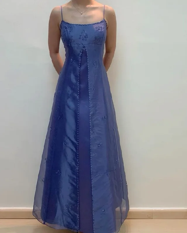 Elegant Straps A-Line Beading Satin Long Prom Dress Vintage Party Dress, DP4837 Cowl Neckline Elegant Elegant Straps A-Line Beading Satin Long Prom Dress Vintage Party Dress, DP4837 Cowl Neckline Elegant