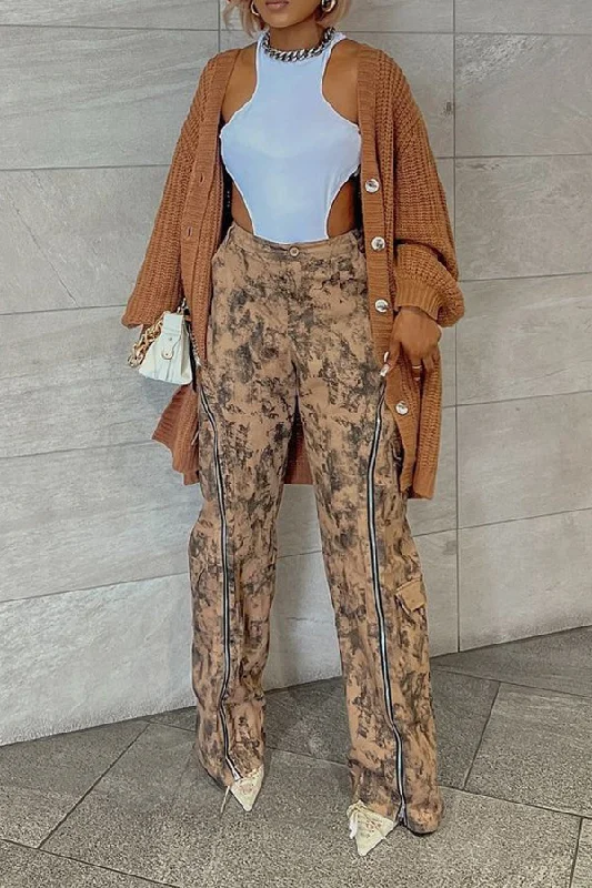 Casual Single Breasted Long Sleeve Cardigan Mesh Cardigan Canvas Denim